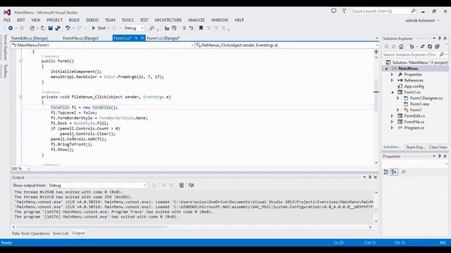 How to Use Menu Strip in Visual Studio C# | Menu in Left Side смотреть онлайн