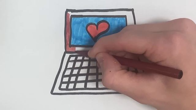 How to draw a computer / Bolalar uchun kompyuter chizish / Рисуем компьютер для детей смотреть онлайн