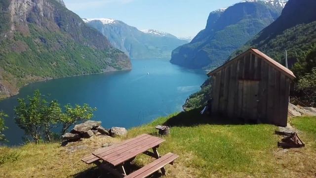 Norway Drone UNESCO Nærøy Fjord / Aurland Fjord World Heritage Sites смотреть онлайн