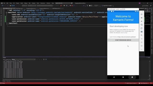 Foreground Service - Xamarin (Android) смотреть онлайн
