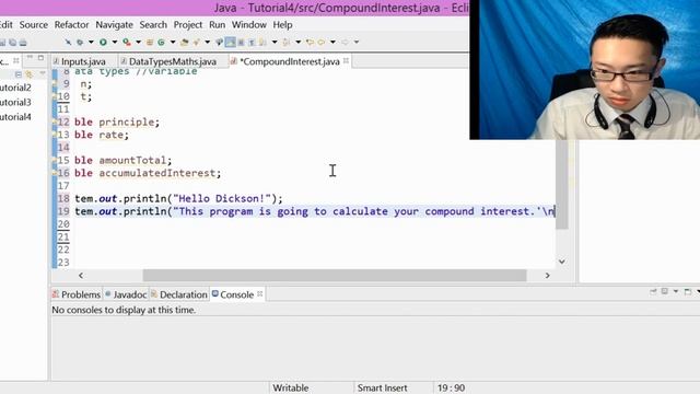 Dickson's Java101 Tutorial 4 - Compound Interest - Part 1 смотреть онлайн