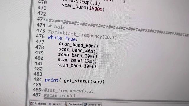 Ten Tec Paragon I scan bands with Python 3 program demo смотреть онлайн