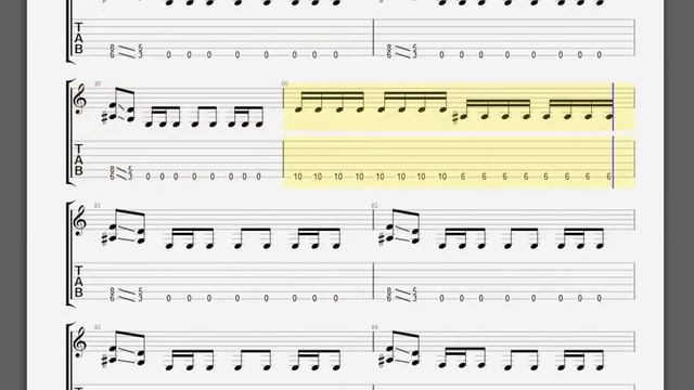 Metallica   Damage Inc  Kirk Guitar Tablature