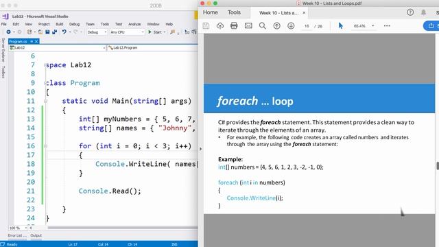 Week 10 - Arrays and Loops смотреть онлайн