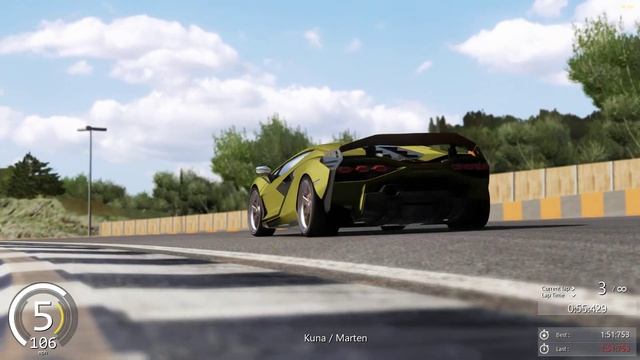 Assetto Corsa Lamborghini Sian at Dragon Trail Seaside смотреть онлайн