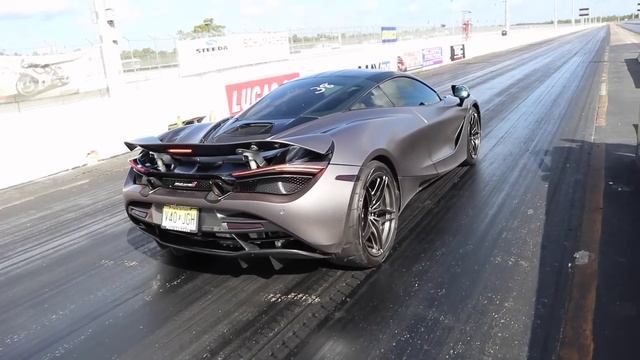 900HP McLaren 720S sets new 1/4 Mile Drag Racing Record for quickest McLaren смотреть онлайн
