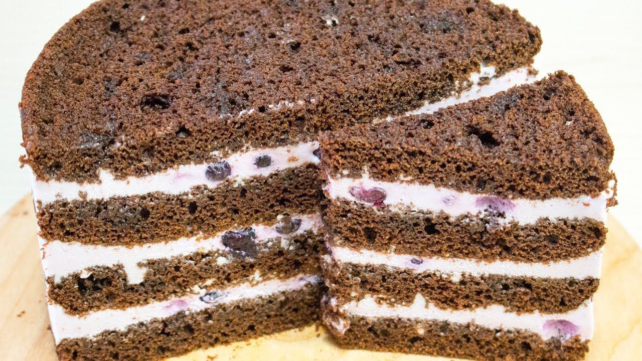 "Черничные ночи". Очень вкусный Шоколадно-Ягодный торт ( English Subtitles ) - Я - ТОРТодел! смотреть онлайн