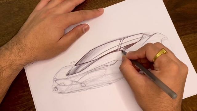Car design sketch proportions | Sketching a Ferrari SUV #viralvideo #cardesign смотреть онлайн