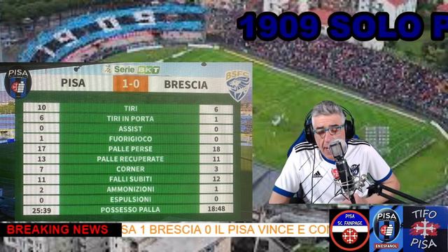 PISA 1 BRESCIA 0 CICCIO LISI METTE IL TIMBRO смотреть онлайн