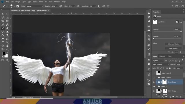Photoshop manipulation : electricity effect in photoshop | Photo manipulation смотреть онлайн