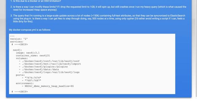 Neo4j in Docker - Max Heap Size Causes Hard crash 137 смотреть онлайн