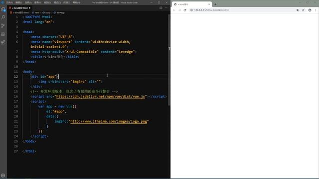 快速入门Vue js 13 本地应用 v bind指令 смотреть онлайн