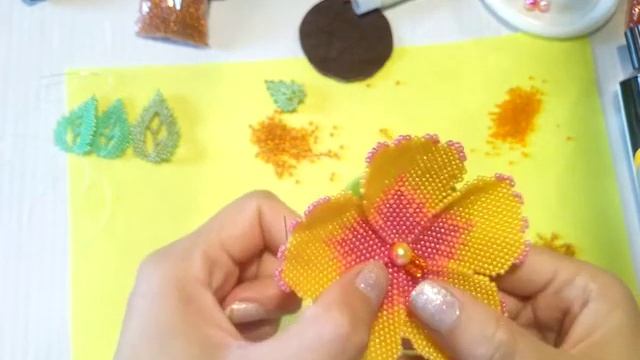 #МК Объемная брошь ЦВЕТОК/ #Tutorial Voluminous flower brooch #брошьцветок #брошь смотреть онлайн