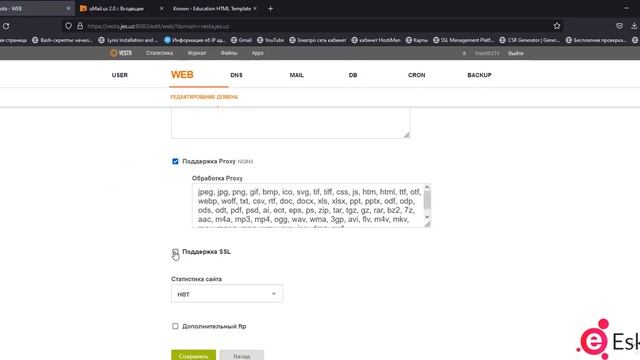 Как установить SSL сертификат в VestaCP смотреть онлайн