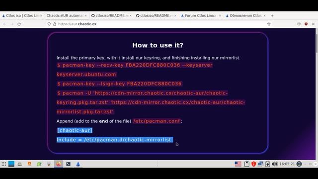 Arch Linux Buildiso Сборка Ctlos 2.2.0 Xfce kernel 5.14.14 смотреть онлайн