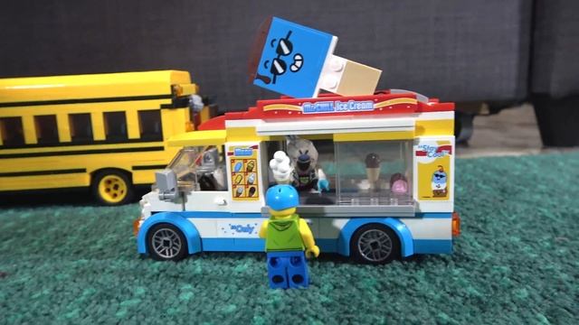 Lego City Ice Cream Truck & Real Mr Softee Ice Cream Truck With Rod Ice Scream Man смотреть онлайн