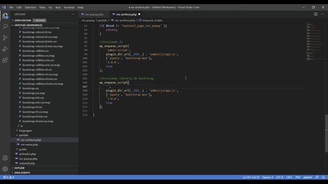 Curso desarrollo de plugins Wordpress 2021. 08 Encolando los archivos css y js III смотреть онлайн