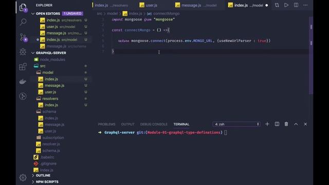 Nodejs Graphql building Schame and Resolvers #07 смотреть онлайн