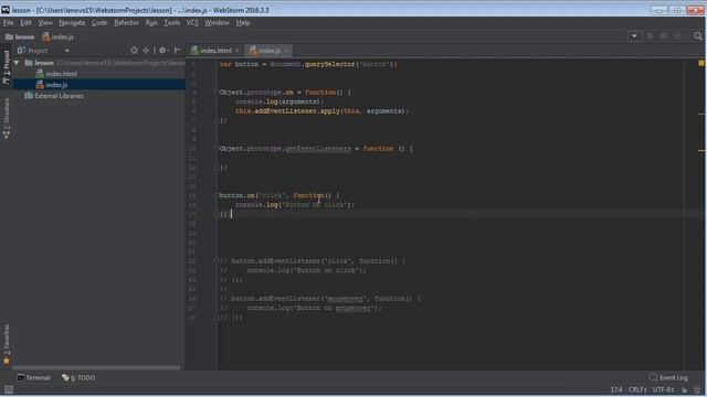 JavaScript. Как получить список событий на элементе в браузере смотреть онлайн