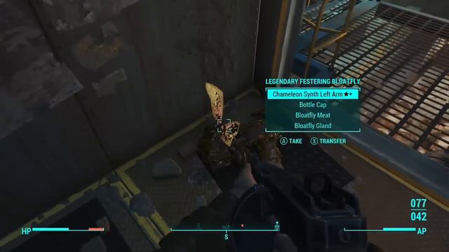 Fallout 4 Legendary Festering Bloatfly & Chameleon Synth Left Arm! смотреть онлайн