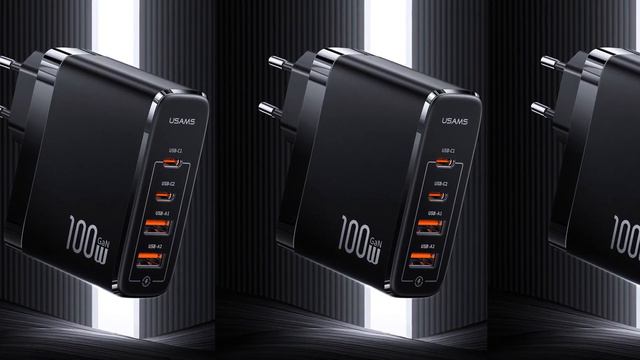 USAMS 100W GaN Charger | PD QC3 0 SCP FCP AFC