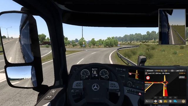 Euro Truck Simulator 2 - Mercedes-Benz Actros MP4 4163 s 39 tonns смотреть онлайн