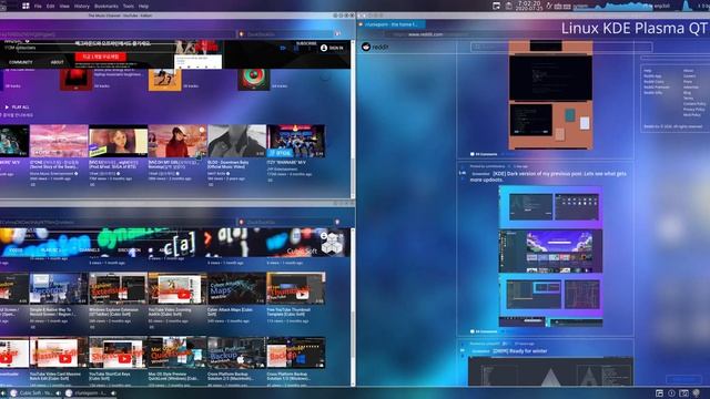 Linux KDE Plasma QT Browser (Falkon Glass MOD) V1.3 смотреть онлайн