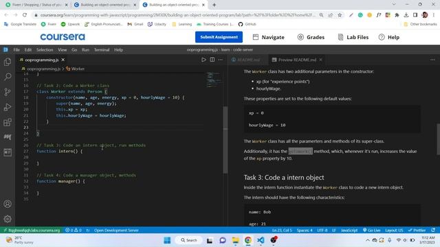 Programming Assignment: Building an object-oriented program solution | Coursera смотреть онлайн