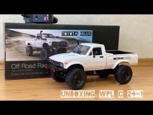 WPL C24-1 распаковка и обзор бюджетного краулера! | Toyota Hilux в масштабе 1:16