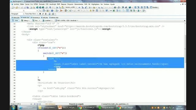 Taller Práctico de PHP Clase 11 CRUD con PHP PDO parte 2 смотреть онлайн