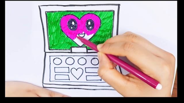 Cute makeup kit drawing, colouring and painting for kids and toddlers. смотреть онлайн