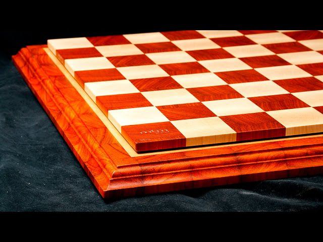 Making an end grain padauk/maple chessboard смотреть онлайн