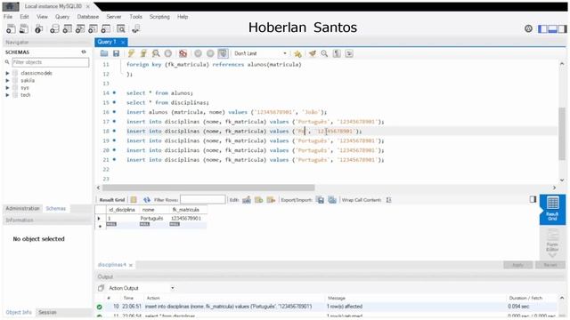 Banco de Dados - create database, create table, foreign key смотреть онлайн