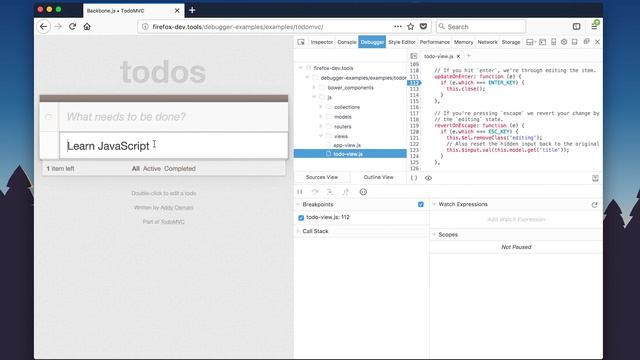Firefox JavaScript Debugger смотреть онлайн