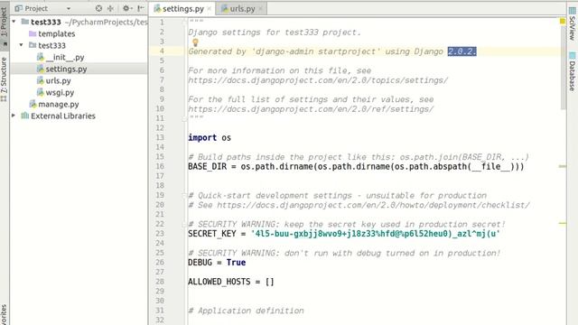 Как создать через PyCharm разные виртуальные окружения версий Django и Python? смотреть онлайн