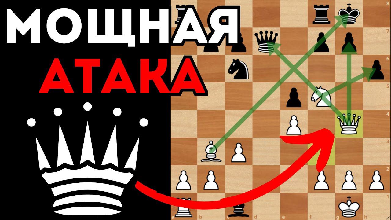 Мощная атака в Испанской партии Красивый удар Ладьей Шахматы смотреть онлайн