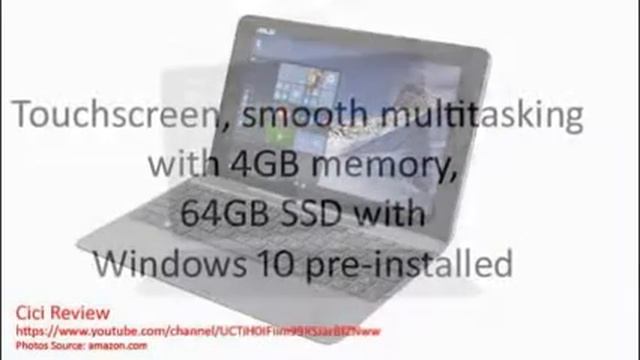 ASUS Transformer Book T100HA-C4-GR 2 in 1 Touchscreen Laptop смотреть онлайн
