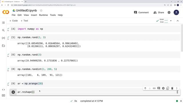 Numpy Arrays 5 : Part 4 - Some useful functions of numpy to generate random values смотреть онлайн