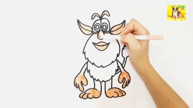 Буба.Рисунок раскраска для детей Буба. Мультик раскраска. смотреть онлайн