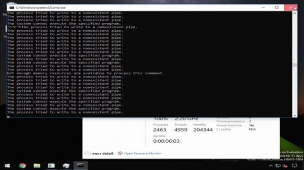 Fork bombs on Windows and Linux