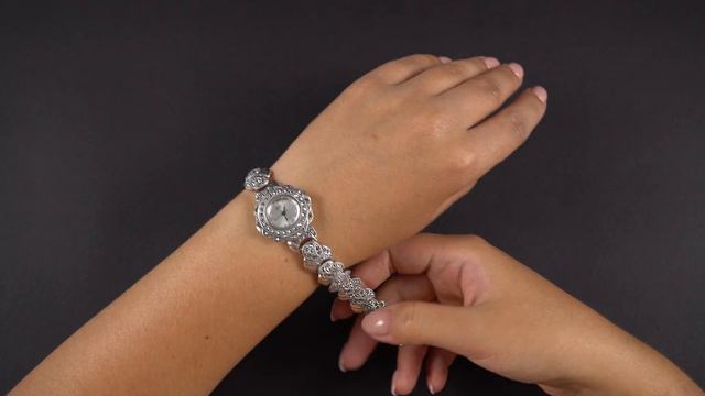 Часы из серебра с марказитом. HW023 смотреть онлайн