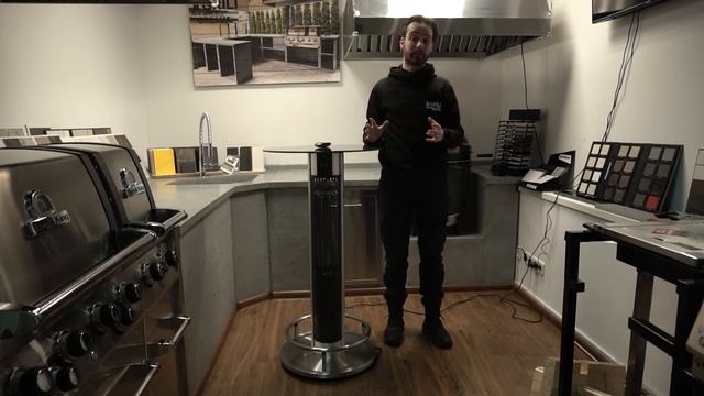 Электрический инфракрасный столик обогреватель GRILLI с пультом ДУ смотреть онлайн