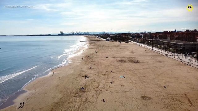 Огромные пляжи Валенсии (Испания). Пляж Ля Патакона смотреть онлайн