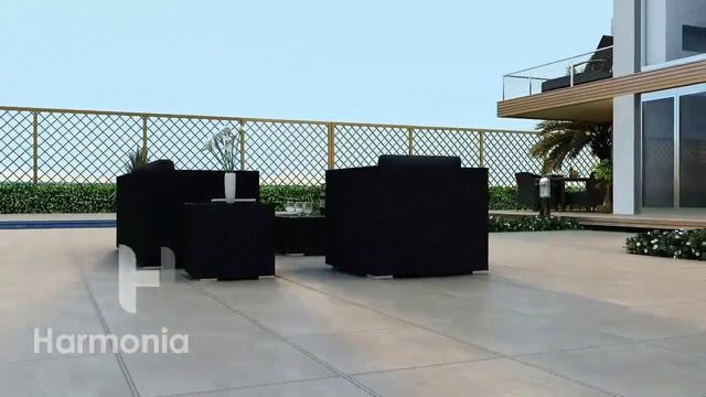 3 Piece Urbana Outdoor Sofa Set by Harmonia Living смотреть онлайн