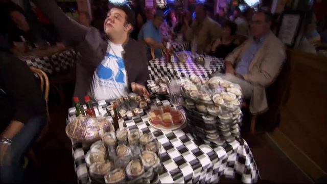 Will Adam Be Able To Eat 180 OYSTERS? | Man v. Food смотреть онлайн
