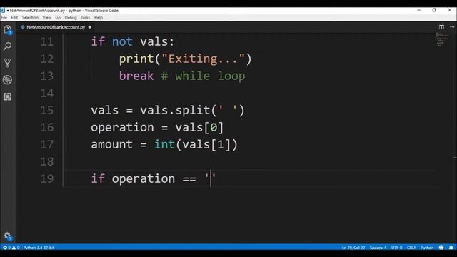 net amount of bank account in python ? смотреть онлайн