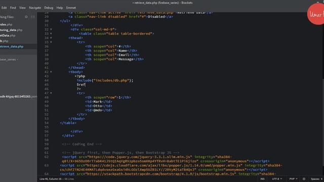 Part 3: Retrieve/Fetch data from firebase | Firebase for web | php tutorial смотреть онлайн