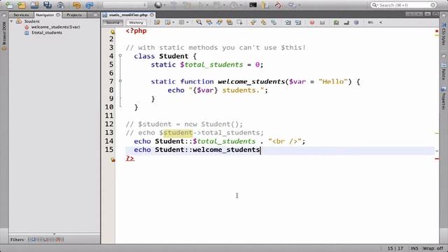 ۱۲۳- مبحث Static Modifiers در پی اچ پی PHP смотреть онлайн