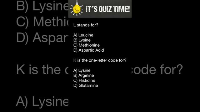 Amino Acids One letter code quiz - 4 смотреть онлайн