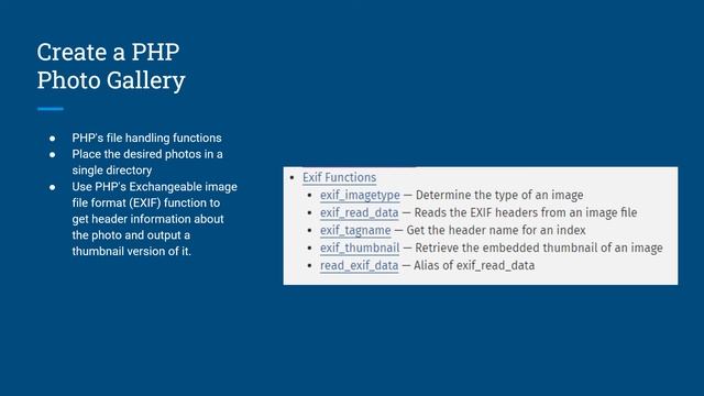 Creating a Photo Gallery Using PHP смотреть онлайн